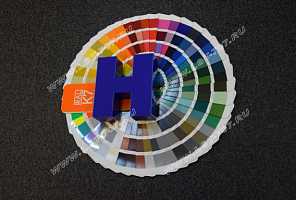 Стандартная палитра цветов порошковой окраски, применяемая при изготовлении объемных металлических букв из нержавейки.